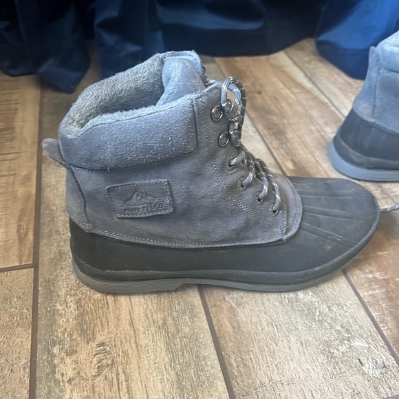 NORTIV Men's Winter Boots Mid Ankle Non Slip Insulated Warm Hiking Snow Boots - Picture 7 of 13